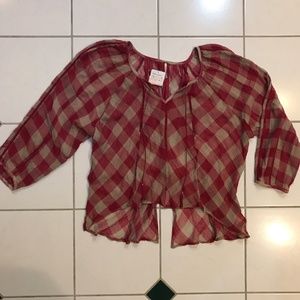 Flowy Free People plaid top